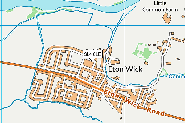 SL4 6LE map - OS VectorMap District (Ordnance Survey)