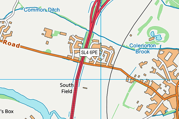 SL4 6PE map - OS VectorMap District (Ordnance Survey)