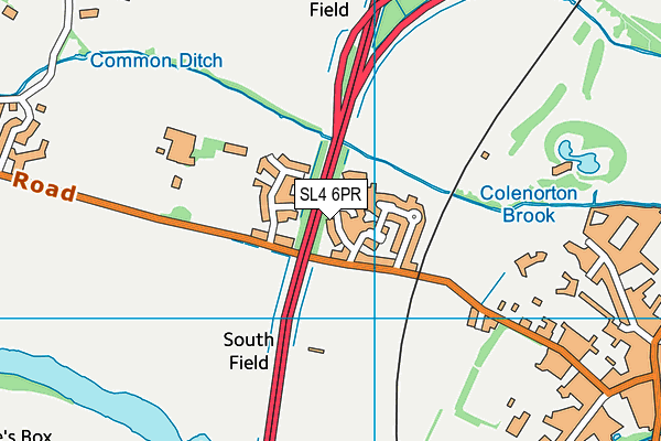 SL4 6PR map - OS VectorMap District (Ordnance Survey)