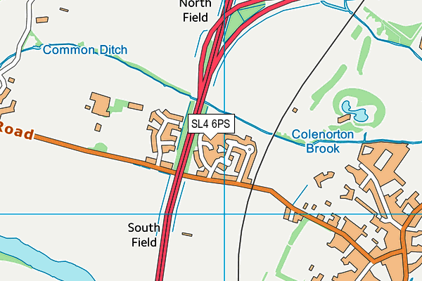 SL4 6PS map - OS VectorMap District (Ordnance Survey)