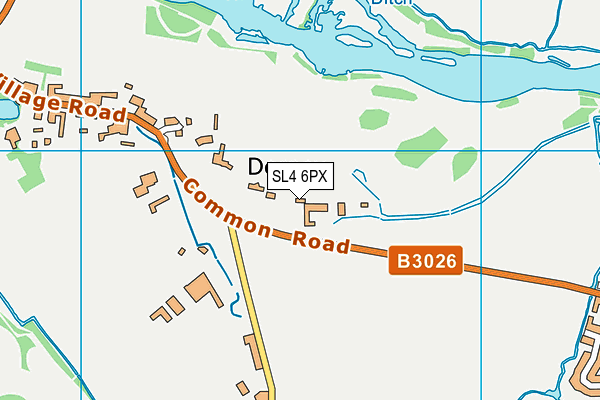 SL4 6PX map - OS VectorMap District (Ordnance Survey)