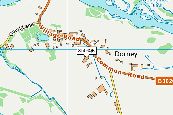 SL4 6QB map - OS VectorMap District (Ordnance Survey)