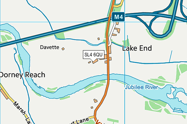 SL4 6QU map - OS VectorMap District (Ordnance Survey)