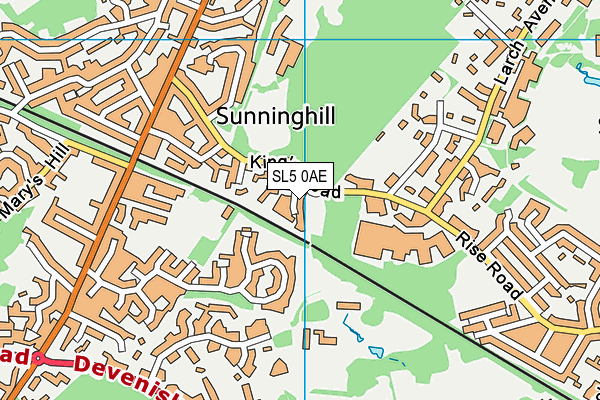SL5 0AE map - OS VectorMap District (Ordnance Survey)