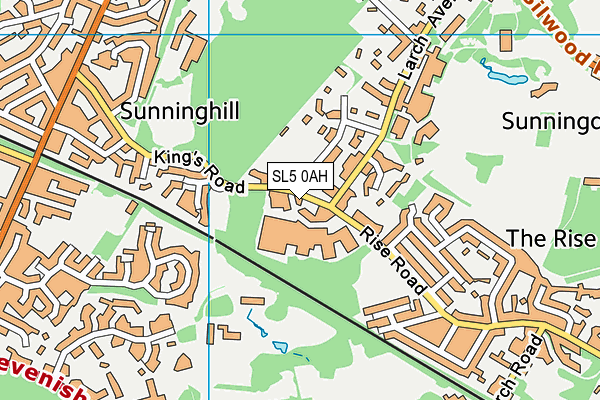SL5 0AH map - OS VectorMap District (Ordnance Survey)