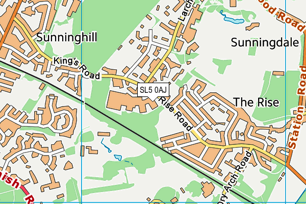 SL5 0AJ map - OS VectorMap District (Ordnance Survey)