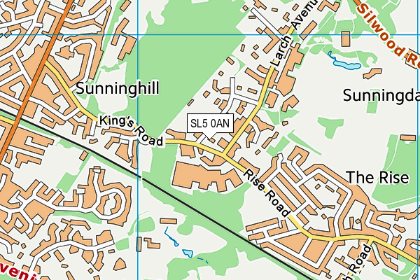 SL5 0AN map - OS VectorMap District (Ordnance Survey)