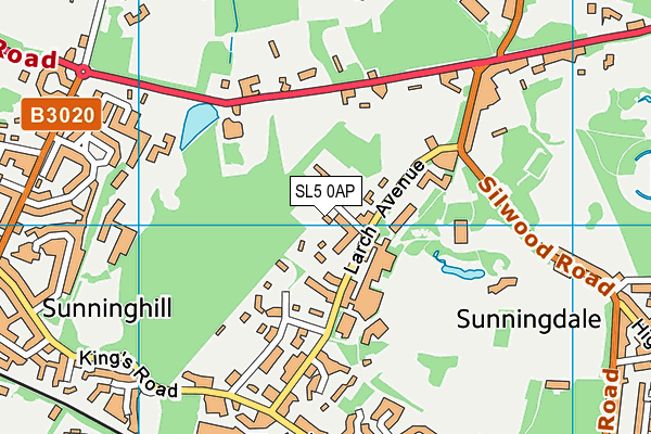 SL5 0AP map - OS VectorMap District (Ordnance Survey)