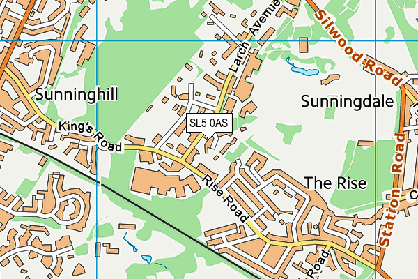 SL5 0AS map - OS VectorMap District (Ordnance Survey)