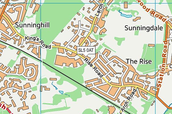 SL5 0AT map - OS VectorMap District (Ordnance Survey)