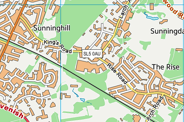 SL5 0AU map - OS VectorMap District (Ordnance Survey)