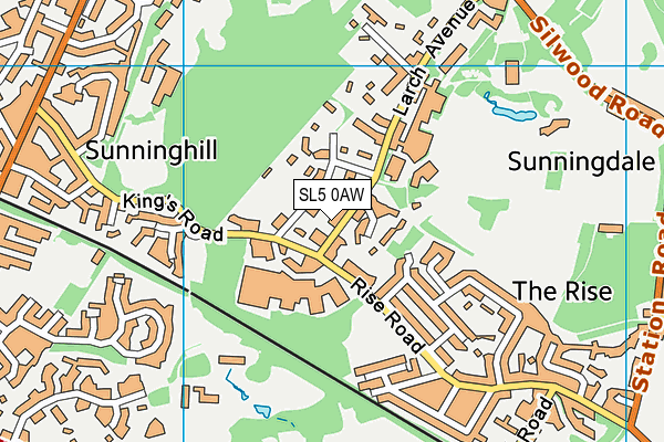 SL5 0AW map - OS VectorMap District (Ordnance Survey)