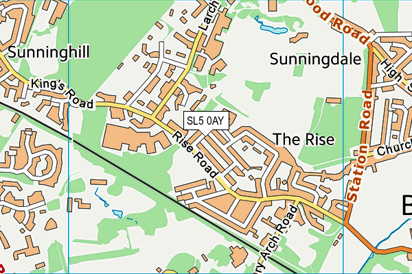 SL5 0AY map - OS VectorMap District (Ordnance Survey)