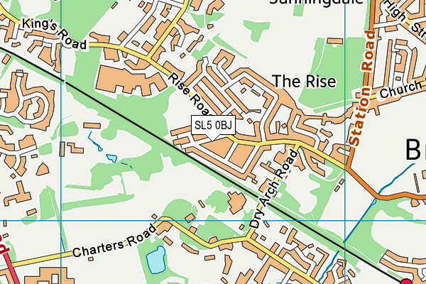 SL5 0BJ map - OS VectorMap District (Ordnance Survey)