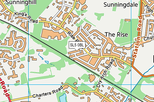 SL5 0BL map - OS VectorMap District (Ordnance Survey)