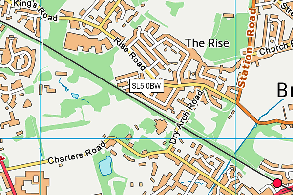 SL5 0BW map - OS VectorMap District (Ordnance Survey)