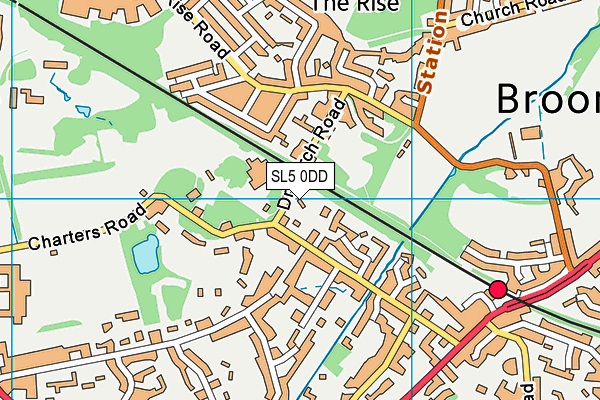 SL5 0DD map - OS VectorMap District (Ordnance Survey)