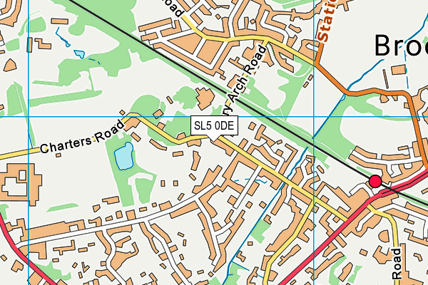 SL5 0DE map - OS VectorMap District (Ordnance Survey)