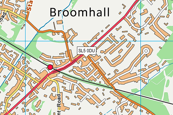 SL5 0DU map - OS VectorMap District (Ordnance Survey)