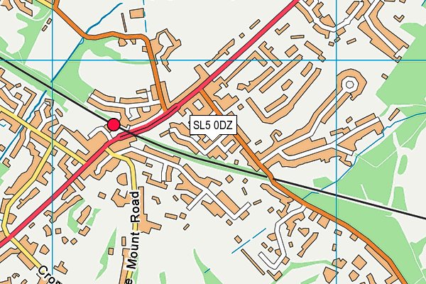 SL5 0DZ map - OS VectorMap District (Ordnance Survey)
