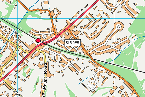 SL5 0EB map - OS VectorMap District (Ordnance Survey)