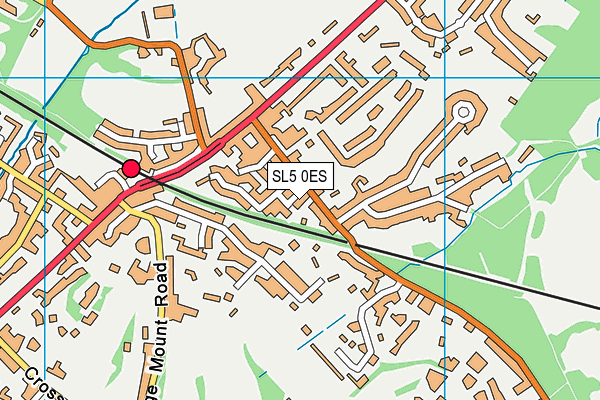 SL5 0ES map - OS VectorMap District (Ordnance Survey)