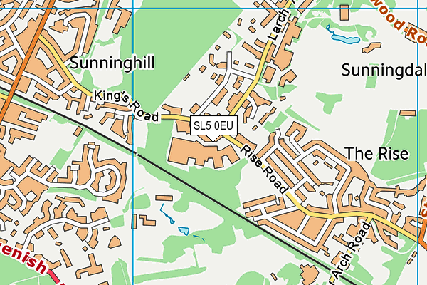 SL5 0EU map - OS VectorMap District (Ordnance Survey)