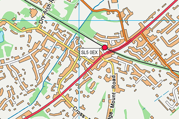 SL5 0EX map - OS VectorMap District (Ordnance Survey)