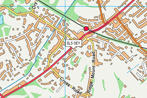 SL5 0EY map - OS VectorMap District (Ordnance Survey)