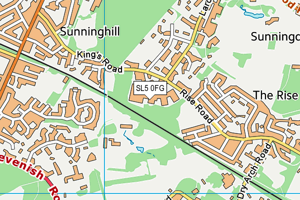 SL5 0FG map - OS VectorMap District (Ordnance Survey)