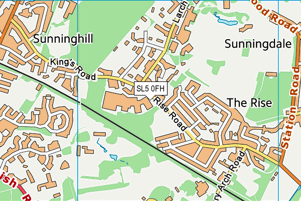 SL5 0FH map - OS VectorMap District (Ordnance Survey)