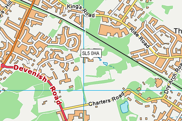 SL5 0HA map - OS VectorMap District (Ordnance Survey)