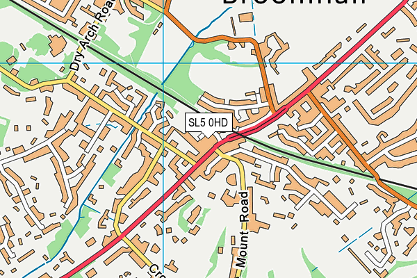 SL5 0HD map - OS VectorMap District (Ordnance Survey)