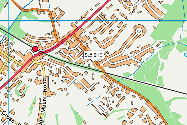 SL5 0HE map - OS VectorMap District (Ordnance Survey)