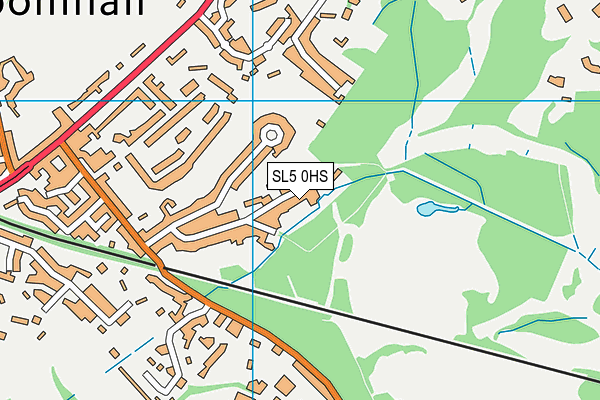 SL5 0HS map - OS VectorMap District (Ordnance Survey)