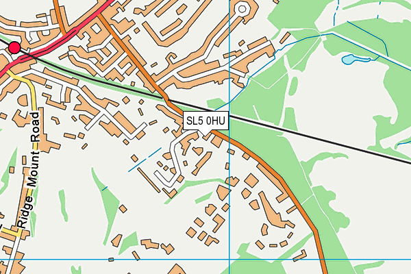 SL5 0HU map - OS VectorMap District (Ordnance Survey)