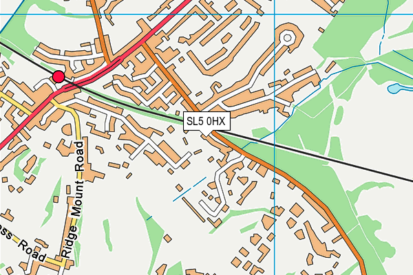 SL5 0HX map - OS VectorMap District (Ordnance Survey)