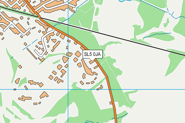 SL5 0JA map - OS VectorMap District (Ordnance Survey)