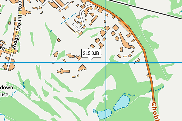 SL5 0JB map - OS VectorMap District (Ordnance Survey)