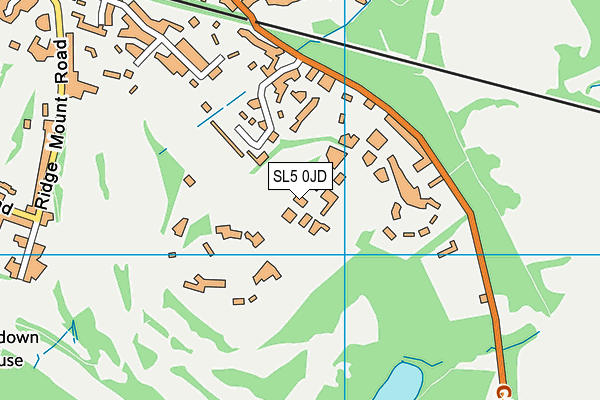 SL5 0JD map - OS VectorMap District (Ordnance Survey)
