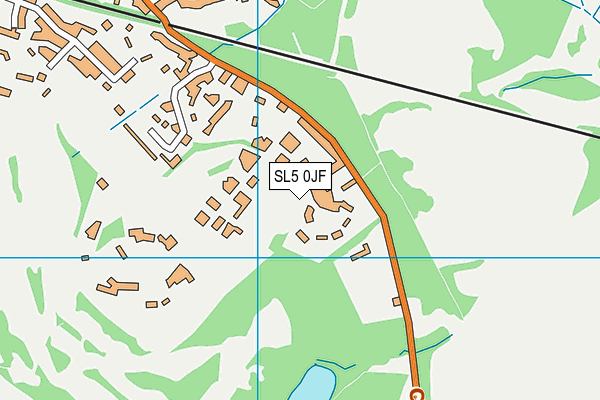 SL5 0JF map - OS VectorMap District (Ordnance Survey)