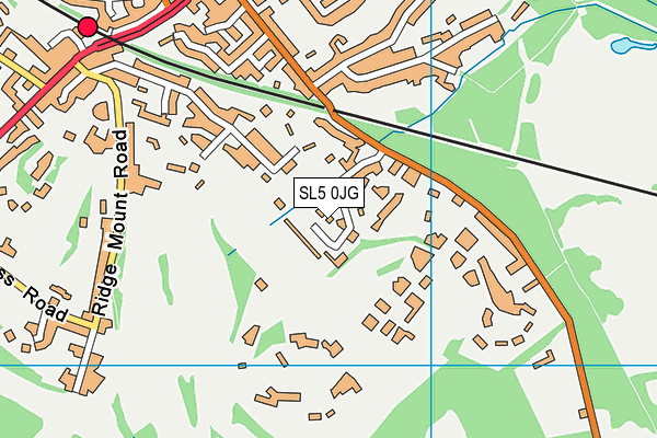 SL5 0JG map - OS VectorMap District (Ordnance Survey)