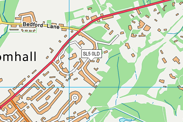SL5 0LD map - OS VectorMap District (Ordnance Survey)