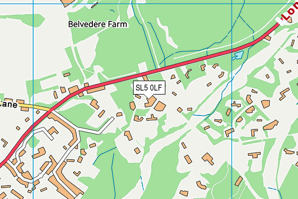 SL5 0LF map - OS VectorMap District (Ordnance Survey)