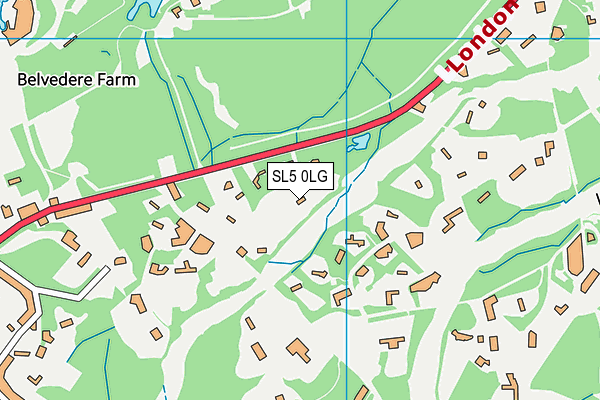 SL5 0LG map - OS VectorMap District (Ordnance Survey)