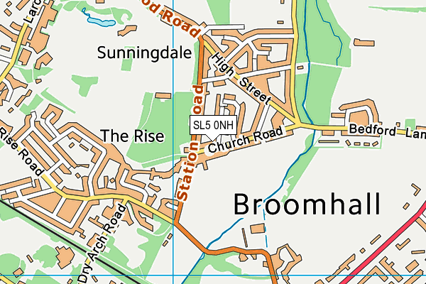 SL5 0NH map - OS VectorMap District (Ordnance Survey)