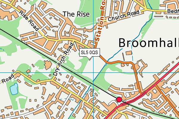 Broomhall Park map (SL5 0QS) - OS VectorMap District (Ordnance Survey)