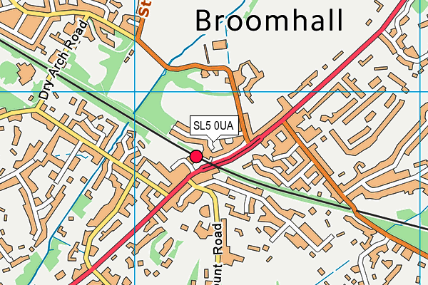 SL5 0UA map - OS VectorMap District (Ordnance Survey)