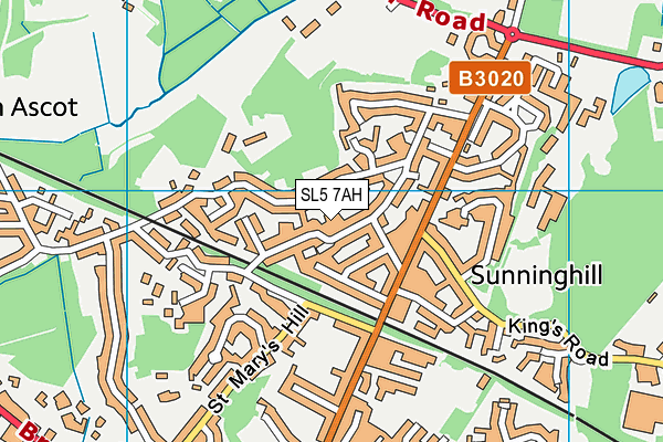 SL5 7AH map - OS VectorMap District (Ordnance Survey)