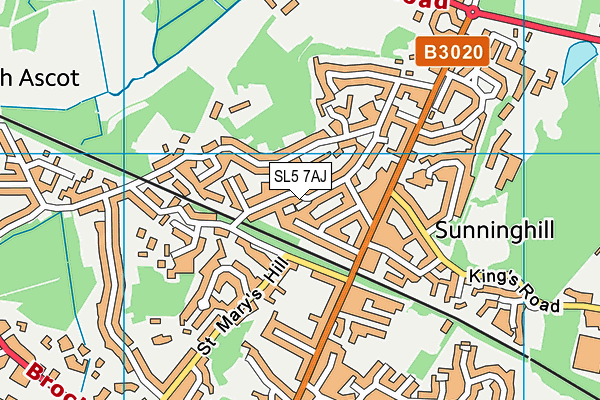 SL5 7AJ map - OS VectorMap District (Ordnance Survey)